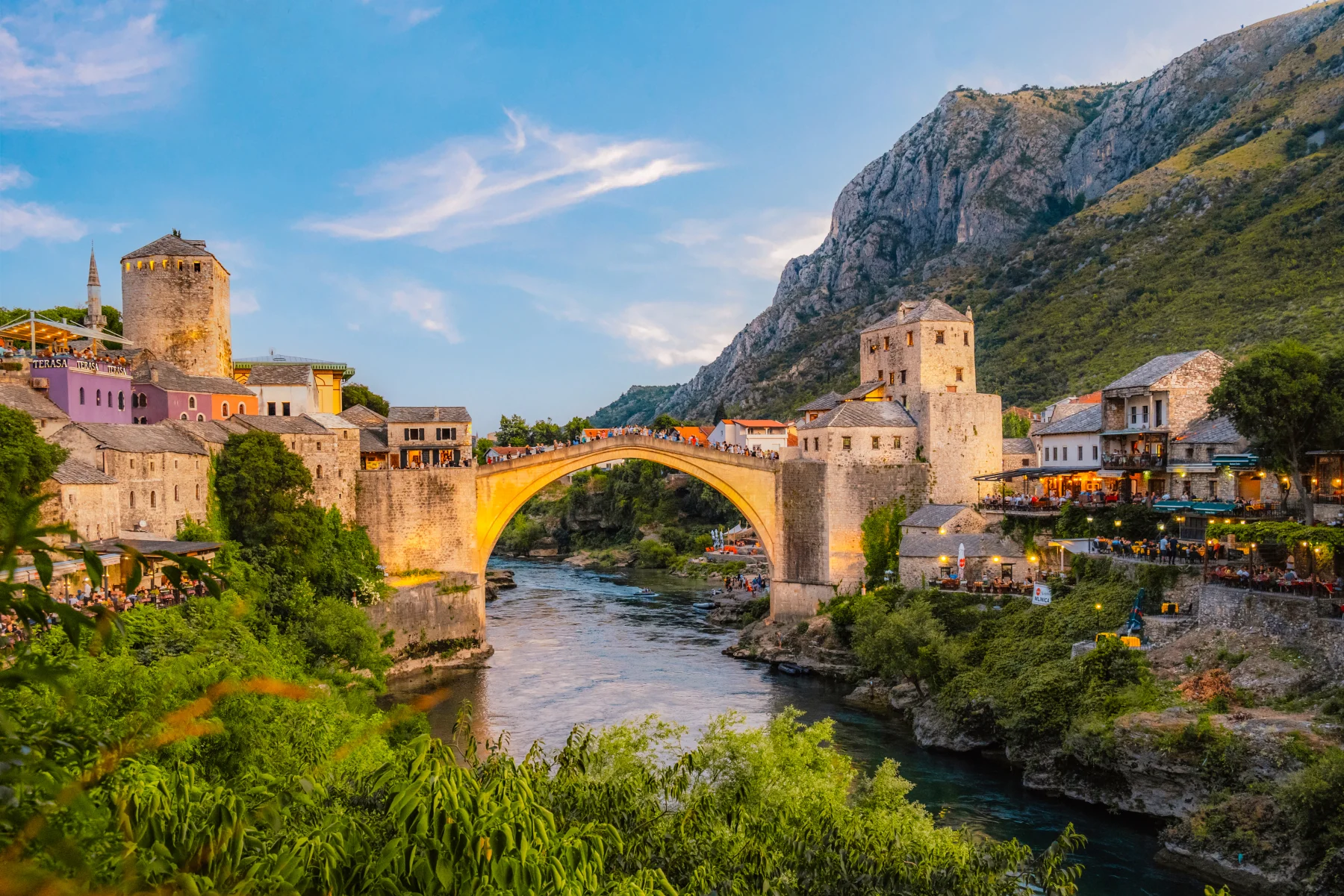 Stari Most (Old Bridge) in Mostar, near Villa Lapis